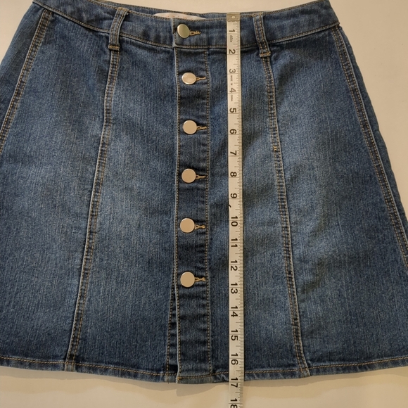 Tinseltown Blue Denim Mini Skirt - Picture 3 of 7